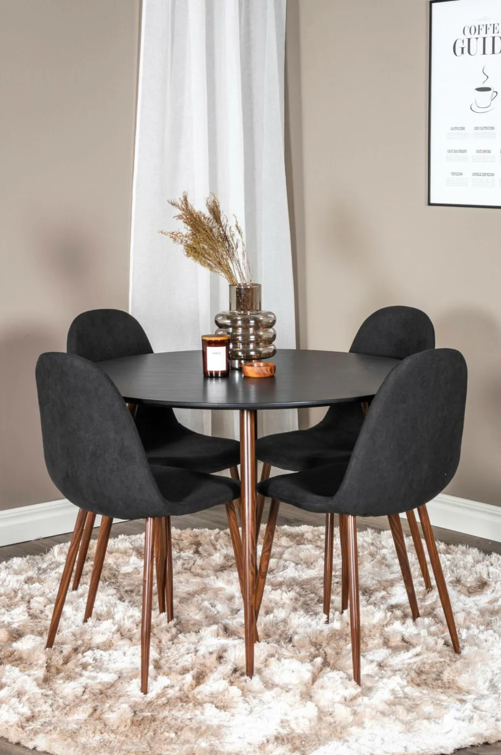 Venture Home Spisegrupper-Spisegruppe Plaza med 4 stole Polar