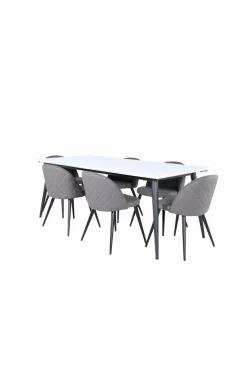 Venture Home Spisegrupper-Spisegruppe Jimmy med 6 spisebordsstole Velvet Stitches