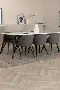 Venture Home Spisegrupper-Spisegruppe Jimmy med 6 spisebordsstole Velvet Stitches