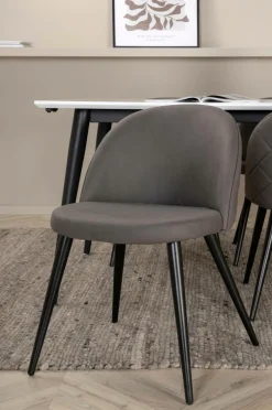 Venture Home Spisegrupper-Spisegruppe Jimmy med 6 spisebordsstole Velvet Stitches