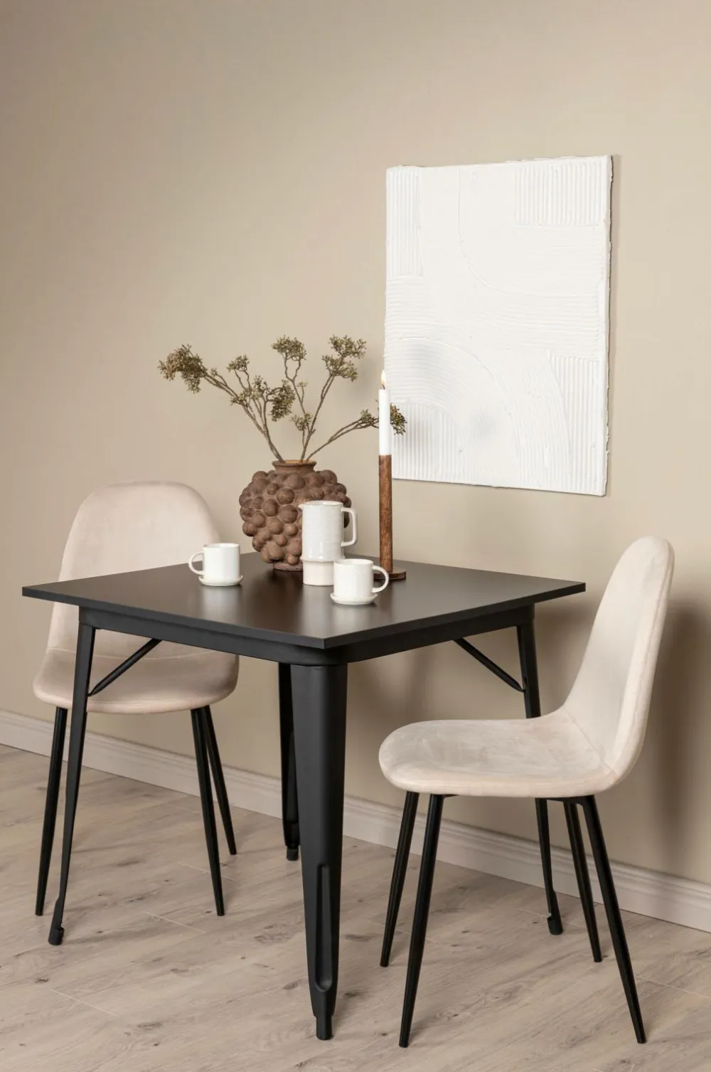 Venture Home Spisegrupper-Spisegruppe Tempe med 2 spisebordsstole Polar