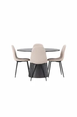 Venture Home Spisegrupper-Spisegruppe Lanzo med 4 stole Polar