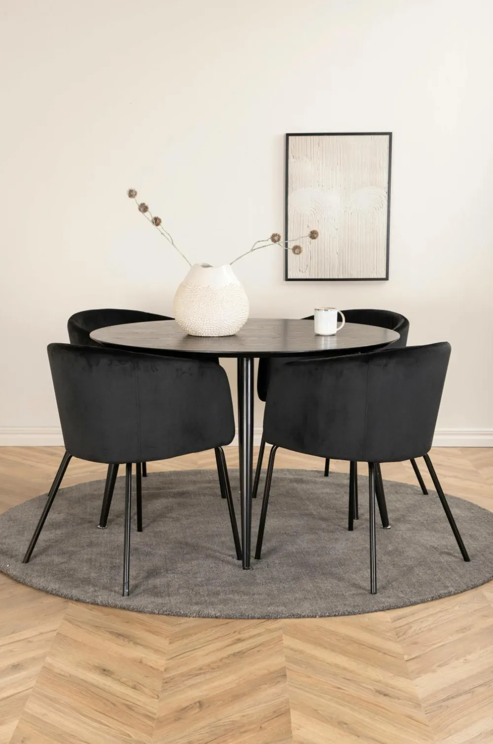 Venture Home Spisegrupper-Spisegruppe Dipp med 4 spisebordsstole Berit