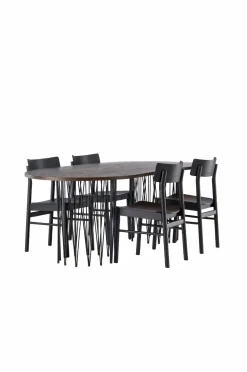 Venture Home Spisegrupper-Spisegruppe Stone Oval og stolene Montros