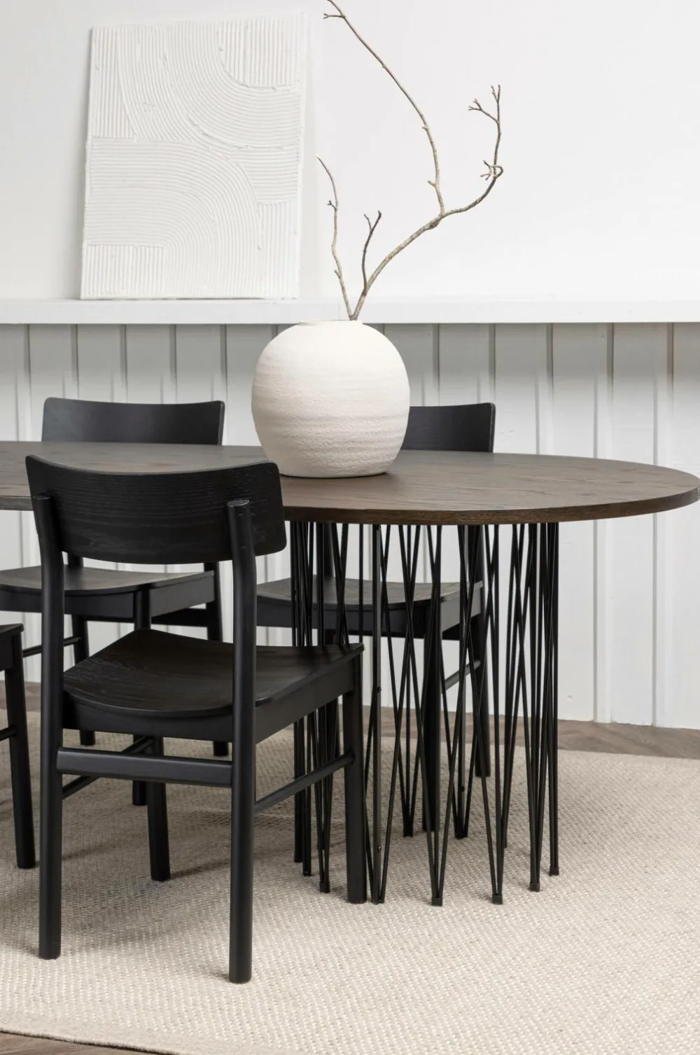 Venture Home Spisegrupper-Spisegruppe Stone Oval og stolene Montros