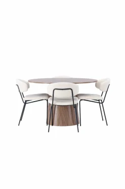Venture Home Spisegrupper-Spisegruppe Lanzo med 4 stole Chico