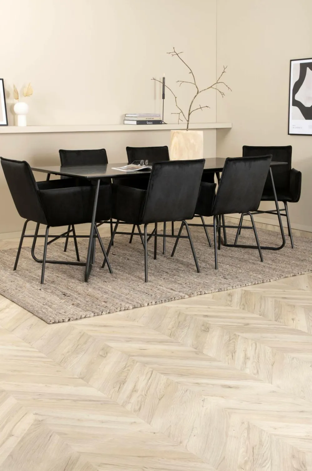 Venture Home Spisegrupper-Spisegruppe Petra med 6 spisebordsstole Petra