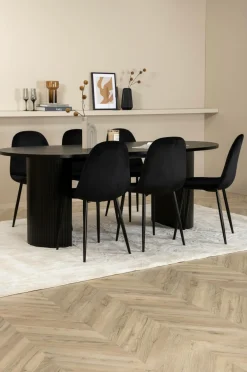 Venture Home Spisegrupper-Spisegruppe Bianca med 6 spisebordsstole Polar