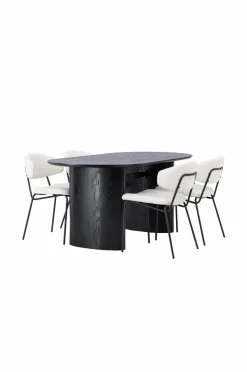 Venture Home Spisegrupper-Spisegruppe Isolde med 4 stk. stole Chico