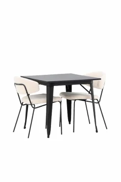 Venture Home Spisegrupper-Spisegruppe Tempe med 2 spisebordsstole Chico