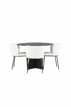 Venture Home Spisegrupper-Spisegruppe Bootcut med 4 stk. stole Edina