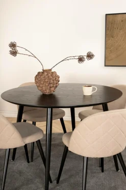 Venture Home Spisegrupper-Spisegruppe Dipp med 4 spisebordsstole Velvet Stitches