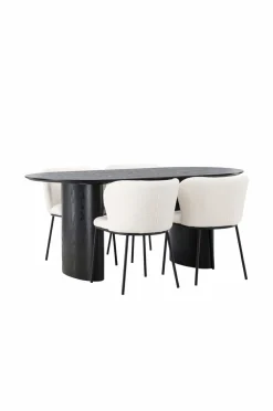 Venture Home Spisegrupper-Spisegruppe Isolde med 4 stk. stole Edina