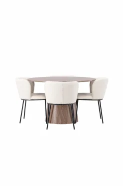 Venture Home Spisegrupper-Spisegruppe Lanzo med 4 stole Edina