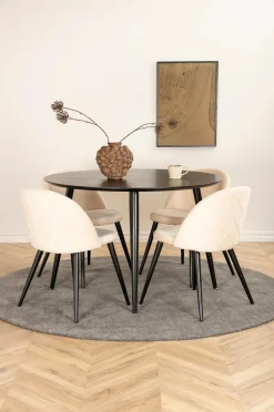 Venture Home Spisegrupper-Spisegruppe Dipp med 4 spisebordsstole Velvet Stitches