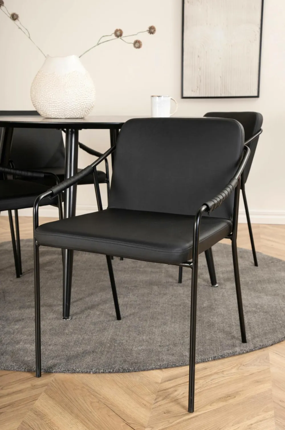 Venture Home Spisegrupper-Spisegruppe Dipp med 4 spisebordsstole Tvist