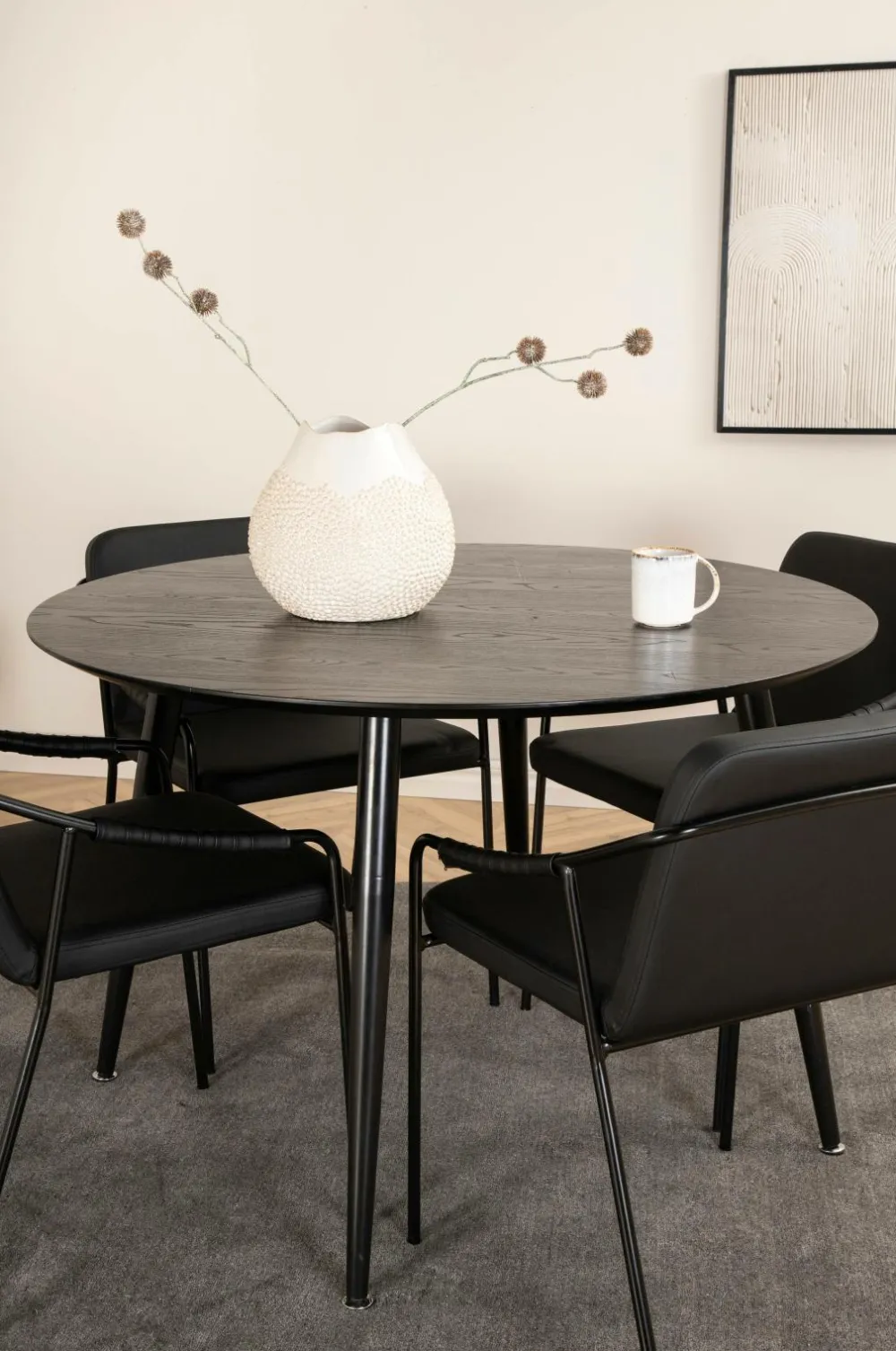 Venture Home Spisegrupper-Spisegruppe Dipp med 4 spisebordsstole Tvist