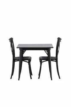 Venture Home Spisegrupper-Spisegruppe Tempe med 2 spisebordsstole Crosett