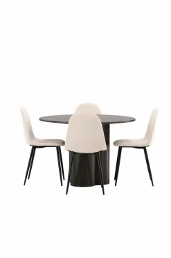 Venture Home Spisegrupper-Spisegruppe Olivia med 4 stole Polar
