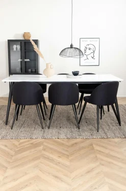 Venture Home Spisegrupper-Spisegruppe Jimmy med 6 spisebordsstole Velvet