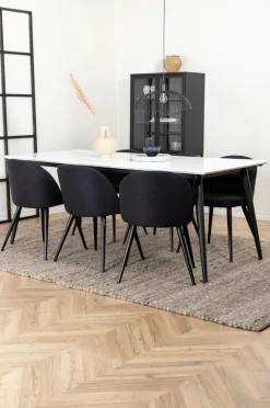 Venture Home Spisegrupper-Spisegruppe Jimmy med 6 spisebordsstole Velvet