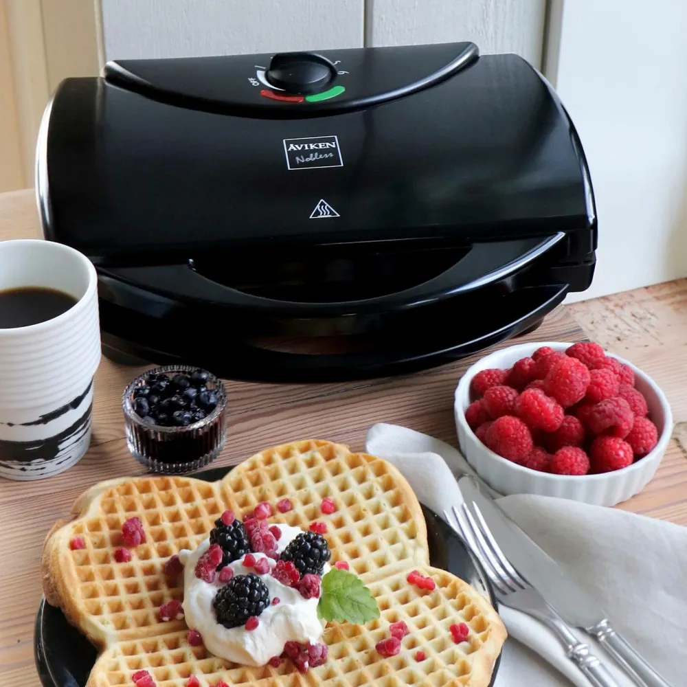 Åviken Små Køkkenmaskiner-Vaffeljern - dobbelt Nobless 909,0 Ceramic