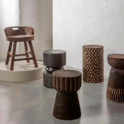 WOOOD Puffer & Fodskamler-Dekorativ skammel Rosalie