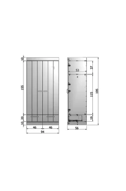 WOOOD Garderobeskabe-Garderobe Connect m struktur, H195xB94xD53