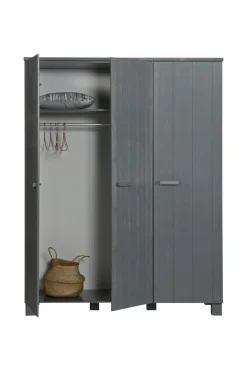 WOOOD Garderobeskabe-Garderobeskab Dennis, 3 låger