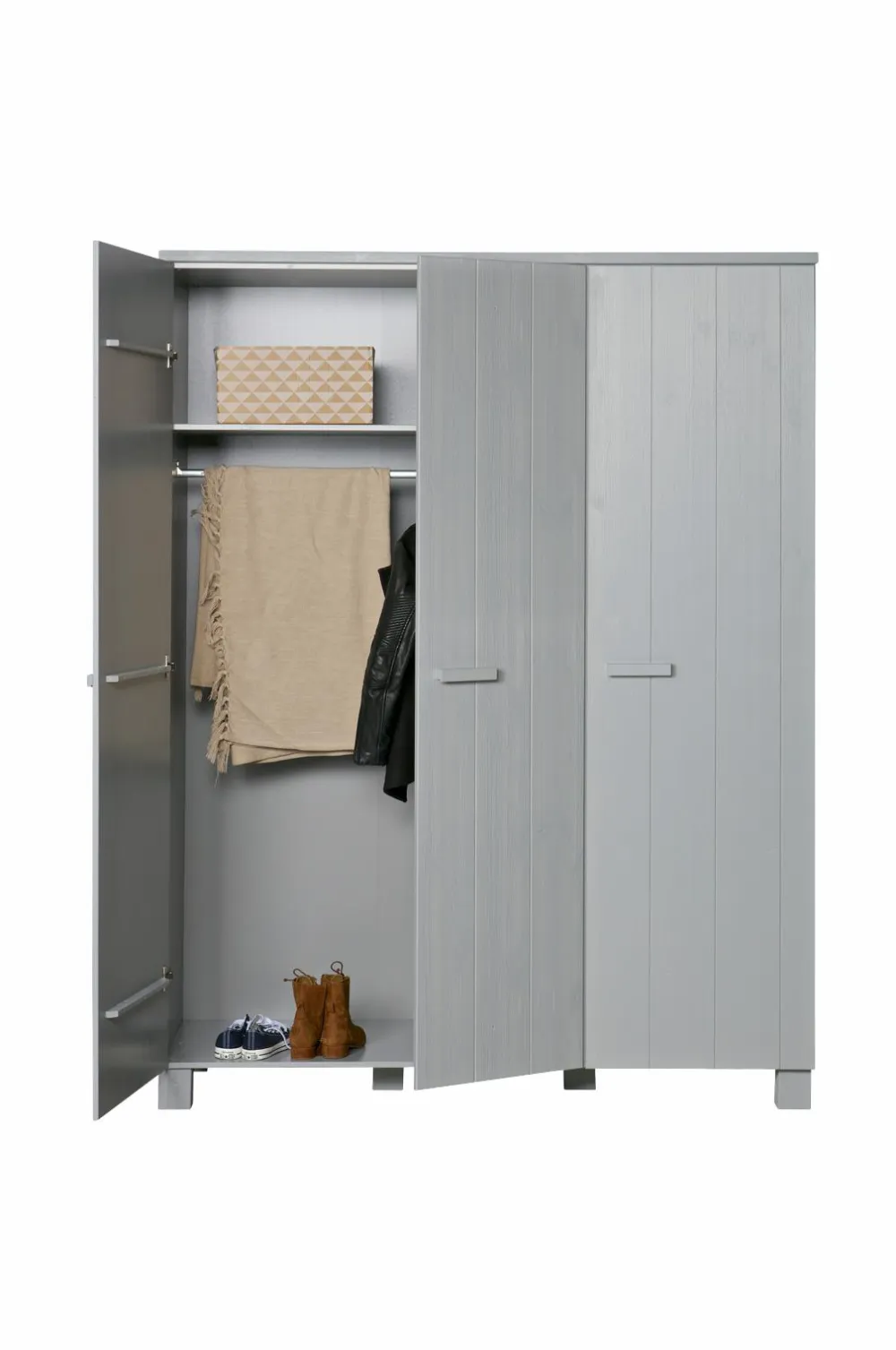 WOOOD Garderobeskabe-Garderobeskab Dennis, 3 låger