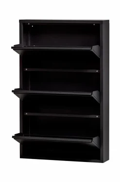 WOOOD Entrémøbler-Skoskab med 3 rum Sabine