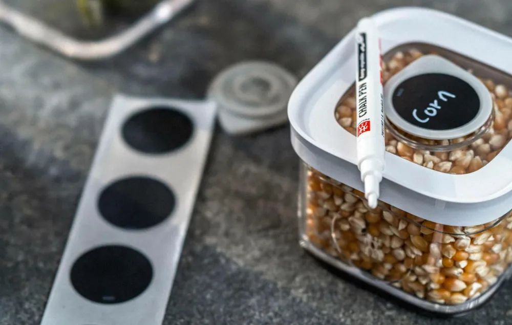 ZWILLING Køkkenopbevaring-NFC-etiketter og kritpenna till Fresh & Save set i 11 delar